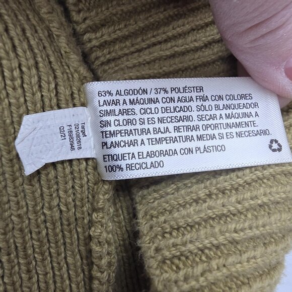 Ava & Viv Sweater Womens 3X Sage Green Half Zip Collared Knit Pullover Ring Pull - Picture 7 of 9